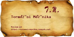 Tormási Mónika névjegykártya