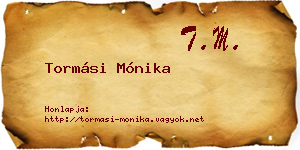 Tormási Mónika névjegykártya